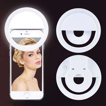 Selfie-Ring-LED-Lampe Weiß