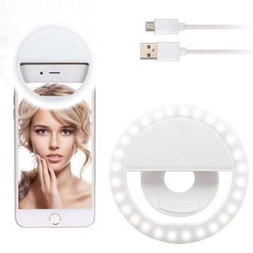 Selfie-Ring-LED-Lampe Weiß