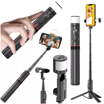 Selfie-Stick Bluetooth-Stick Alogy Tripod Stativ-Telefonhalter für Fotos mit Fernbedienung 75,8 cm schwarz