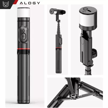 Selfie-Stick Bluetooth-Stick Alogy Tripod Stativ-Telefonhalter für Fotos mit Fernbedienung 75,8 cm schwarz