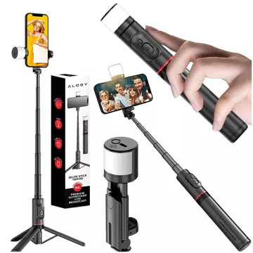 Selfie-Stick Bluetooth-Stick Alogy Tripod Stativ-Telefonhalter für Fotos mit Fernbedienung 75,8 cm schwarz