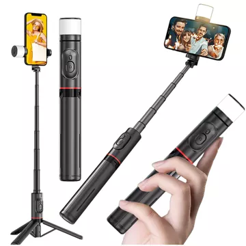 Selfie-Stick Bluetooth-Stick Alogy Tripod Stativ-Telefonhalter für Fotos mit Fernbedienung 75,8 cm schwarz