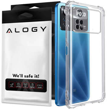 ShockProof Alogy Silicone Armor Case für Xiaomi Poco X4 Pro 5G Transparent