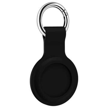 Silikonhülle Alogy Schlüsselanhänger mit Karabiner für Apple AirTag Black