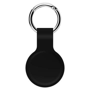Silikonhülle Alogy Schlüsselanhänger mit Karabiner für Apple AirTag Black
