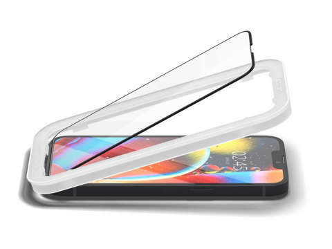 Spigen ALM Glass FC Panzerglas für Apple iPhone 13/13 Pro Schwarz