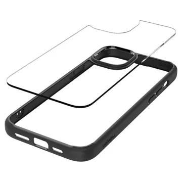 Spigen Crystal Hybrid-Hülle für Apple iPhone 15 Plus – transparent und schwarz