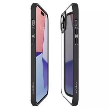 Spigen Crystal Hybrid-Hülle für Apple iPhone 15 Plus – transparent und schwarz