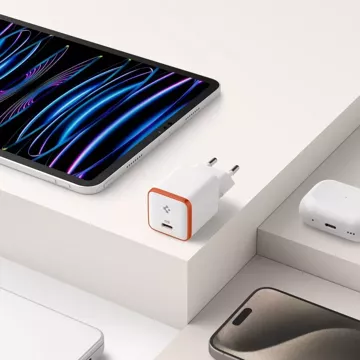 Spigen EE301EU Arcstation Essential Charger 30W Weißes Autoladegerät