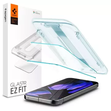 Spigen Glas.Tr gehärtetes Glas „EZ FIT“ 2er-Pack für Google Pixel 9/9 Pro, klar