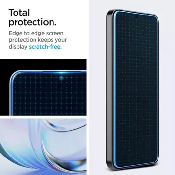 Spigen Glas.tR „EZ Fit“ gehärtetes Glas 2er-Pack für Samsung Galaxy S24 Privacy