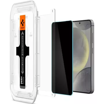 Spigen Glas.tR „EZ Fit“ gehärtetes Glas 2er-Pack für Samsung Galaxy S24 Privacy