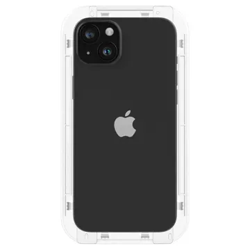 Spigen Glas.tR „EZ Fit“ gehärtetes Glas für iPhone 15 Klar