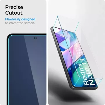 Spigen Glas.tR Slim 2er-Pack gehärtetes Glas für Xiaomi Redmi Note 13 5G Klar