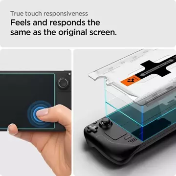 Spigen Glas.tr "EZ Fit" gehärtetes Glas für Steam Deck Clear