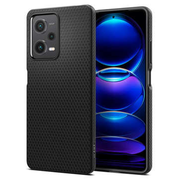 Spigen Liquid Air Handyhülle Schutzhülle für Xiaomi Redmi Note 12 Pro 5G / Poco X5 Pro 5G Mattschwarzes Glas