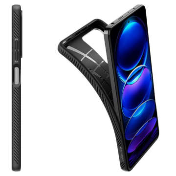 Spigen Liquid Air Handyhülle Schutzhülle für Xiaomi Redmi Note 12 Pro 5G / Poco X5 Pro 5G Mattschwarzes Glas