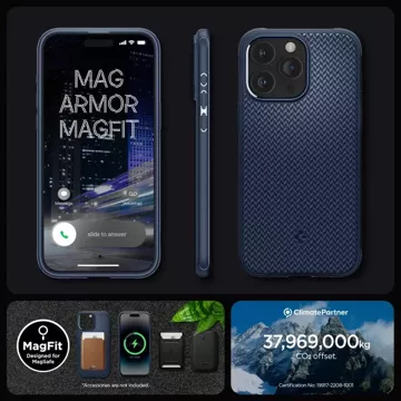 Spigen Mag Armor MagSafe Hülle für Apple iPhone 15 Pro Max Marineblau