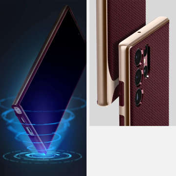 Spigen Neo Hybrid Hülle für Samsung Galaxy S22 Ultra Burgund