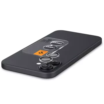 Spigen Optik Pro Glas.TR „EZ FIT“ Kameraschutz 2er-Pack für iPhone 16/16 Plus Kristallklar