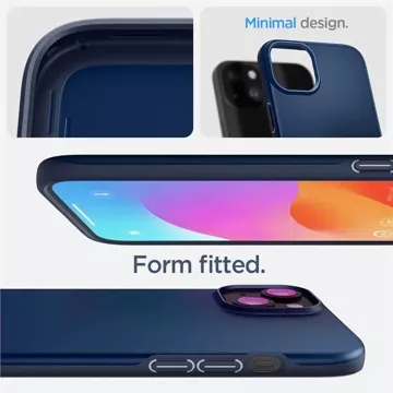 Spigen Thin Fit Hülle für iPhone 15 Plus – Blau