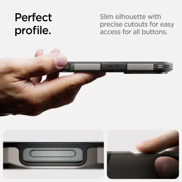 Spigen Tough Armor Mag Magsafe Hülle für iPhone 16 Pro Gunmetal