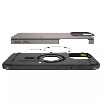 Spigen Tough Armor Mag Magsafe Hülle für iPhone 16 Pro Gunmetal