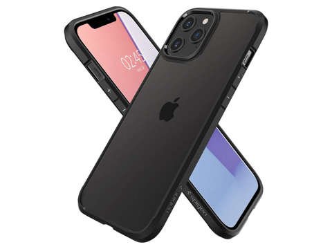 Spigen Ultra Hybrid Hülle für Apple iPhone 12/12 Pro 6.1 Mattschwarz Alogy Glas