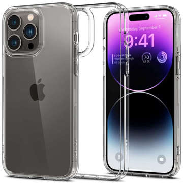 Spigen Ultra Hybrid Hülle für Apple iPhone 14 Pro Max Kristallklares Glas