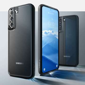 Spigen Ultra Hybrid Hülle für Samsung Galaxy S22 Mattschwarzes Glas