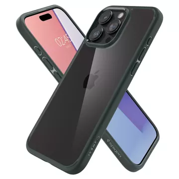 Spigen Ultra Hybrid-Hülle für iPhone 15 Pro Max – dunkelgrün
