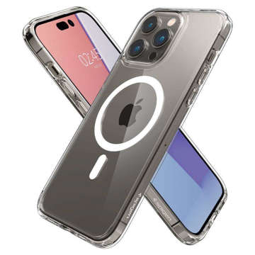 Spigen Ultra Hybrid Mag Case für Apple iPhone 14 Pro Max, weißes Glas