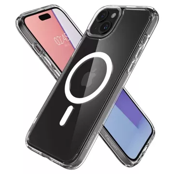 Spigen Ultra Hybrid Mag Mag Safe Hülle für Apple iPhone 15 Plus Weiß