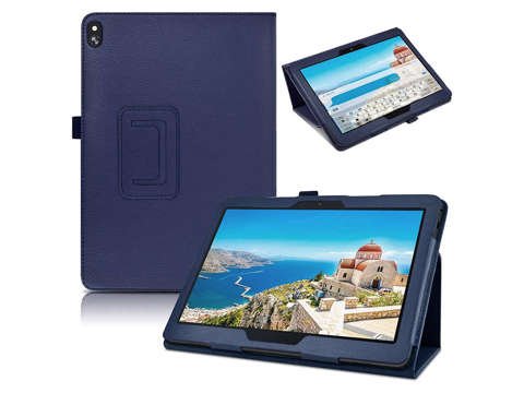 Standabdeckung Alogy Stand für Lenovo Tab M10 10.1 TB-X505 F / L Marineblaues Glas