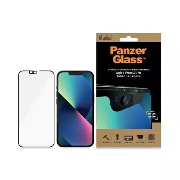 Szkło PanzerGlass E2E Microfracture für iPhone 13 /13 Pro 6,1" CamSlider Case Friendly AntiBacterial czarny/black 2748