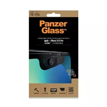 Szkło PanzerGlass E2E Microfracture für iPhone 13 /13 Pro 6,1" CamSlider Case Friendly AntiBacterial czarny/black 2748