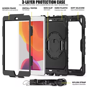 TECH-PROTECT SOLID360 IPAD 10.2 2019 / 2020 / 2021 SCHWARZ