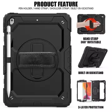 TECH-PROTECT SOLID360 IPAD 10.2 2019 / 2020 / 2021 SCHWARZ