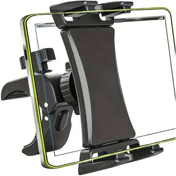 Tablet-Telefonhalter 4,7"-12,9" für eine Stange, ein Stativ, einen Lenker für einen Trainer, ein stationäres Fahrrad, ein Laufband, einen Kopfstützenständer Alogy schwarz