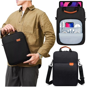 Tasche für Laptop / iPad Pro Air / Tablet 11-13 Zoll Herren Damen Unisex Schultergurt Beuteltasche Alogy Beutel schwarz