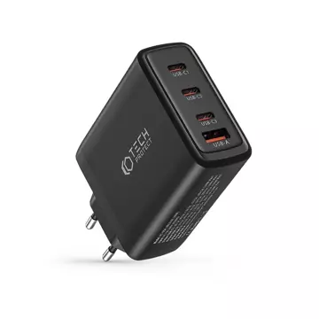 Tech-Protect NC100W-Gan 4-Port-Netzwerkladegerät PD100W/QC3.0 schwarz