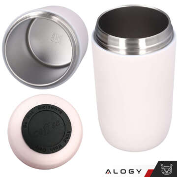 Thermosbecher mit Ausguss und Strohhalm für Kaffee, Yerba-Mate-Tee, 480 ml, Alogy-Vakuumflasche, Stahl, Pink, Waschbürste