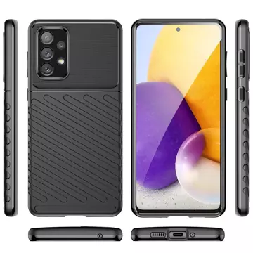 Thunder Case flexible gepanzerte Hülle für Samsung Galaxy A73 schwarz