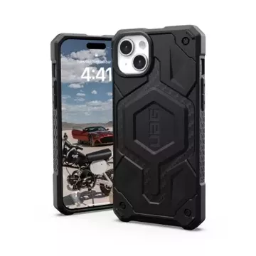 UAG Monarch Pro Hülle – Schutzhülle für iPhone 15 Plus, kompatibel mit MagSafe (Kohlefaser)