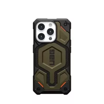 UAG Monarch Pro Hülle – Schutzhülle für iPhone 15 Pro, kompatibel mit MagSafe (Kevlar-Element grün)