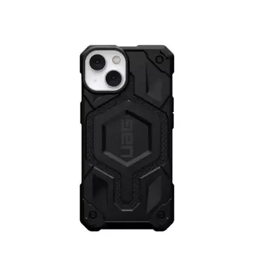 UAG Monarch - Schutzhülle für iPhone 14 Plus kompatibel mit MagSafe (Kevlar-Schwarz)