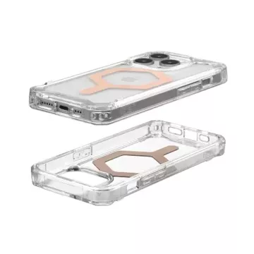 UAG Plyo Magsafe Hülle – Schutzhülle für iPhone 15 Pro kompatibel mit MagSafe (Eis-Roségold)