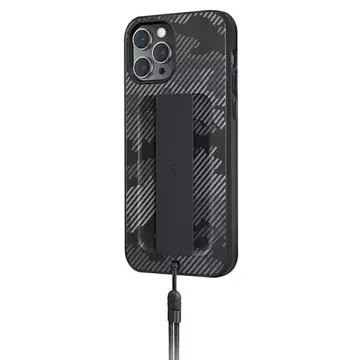 UNIQ-Hülle Heldro iPhone 12/12 Pro 6.1 "schwarz camo / charcoal camo Antimikrobiell