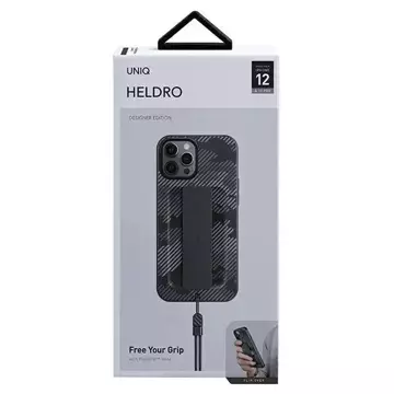 UNIQ-Hülle Heldro iPhone 12/12 Pro 6.1 "schwarz camo / charcoal camo Antimikrobiell