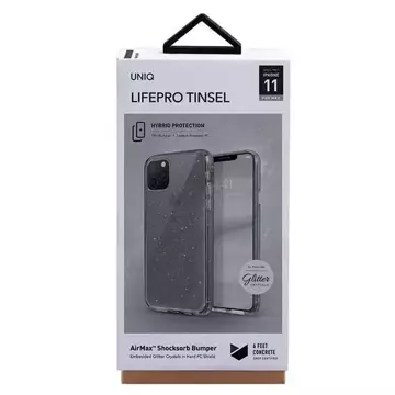 UNIQ-Hülle LifePro Tinsel iPhone 11 Pro Max schwarz / Dampfrauch
